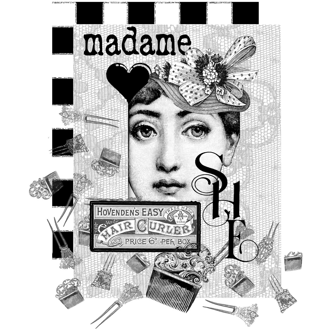 #1888 - Madame, She - Collage/Woman